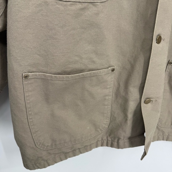 Vintage 90s Duxbak Canvas Chore Barn Jacket Coat Size XXL Tan Hunting Lined - Picture 7 of 11